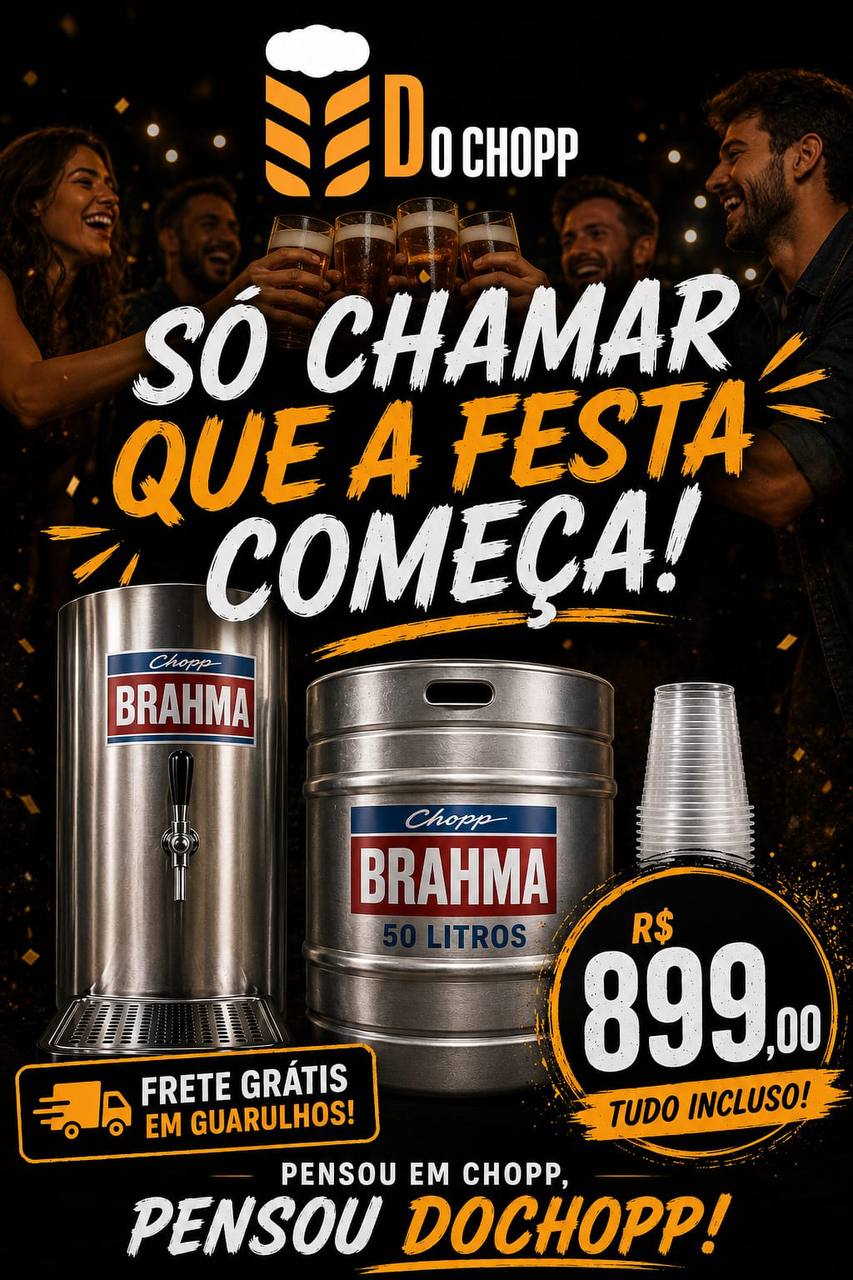 Oferta Do Chopp: chopeira completa + barril de 50 litros por R$ 899, frete grátis em Guarulhos